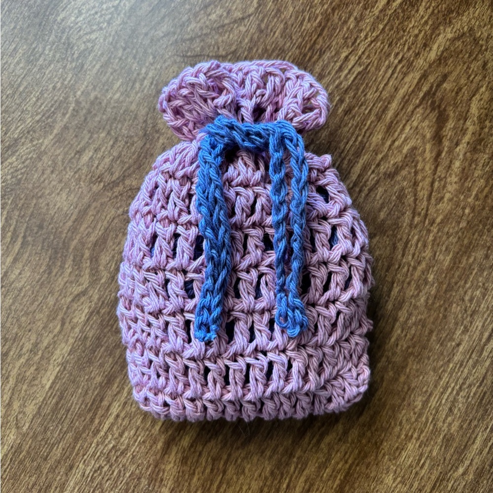 Handmade Crochet Face Scrubber Set With Bag - Picture 4 of 7